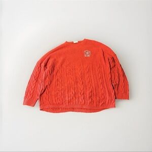 Walt Disney World Red Cable Knit Spirit Jersey Sweater Size 2XL